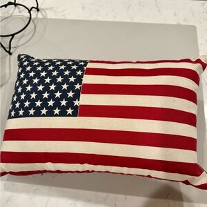 American Flag/USA Flag Patriotic Stars Stripes Lumbar Pillow with Insert 18”x12”
